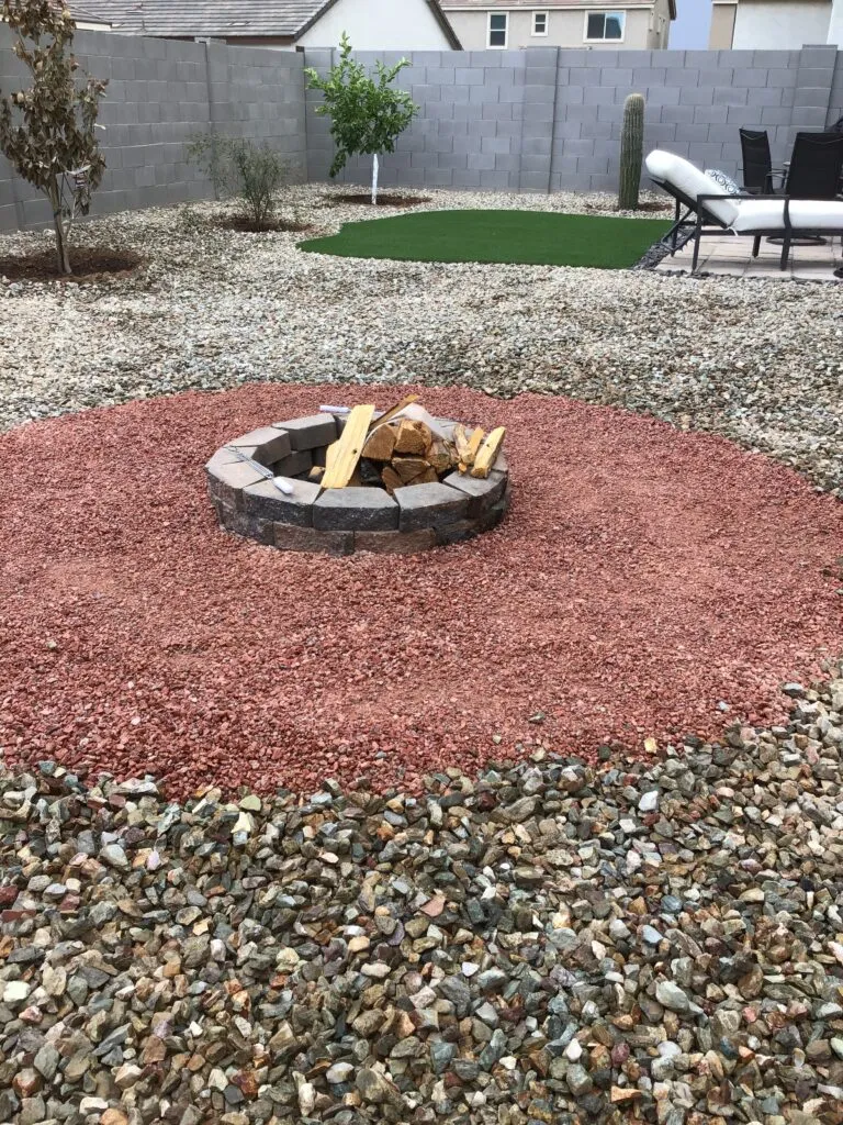 pave circle firepit