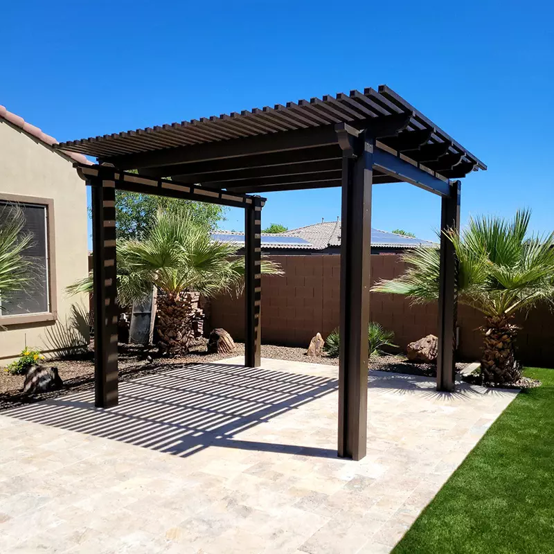 travertine pavers pergolas company