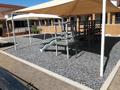 commercial playground installed by Artificial Grass Masters